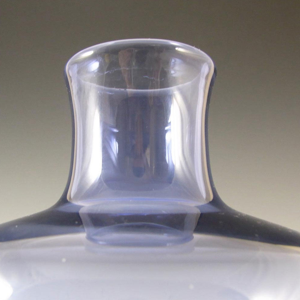 Holmegaard #17796 Per Lutken Blue Glass 'Safir' Vase - Signed - Click Image to Close