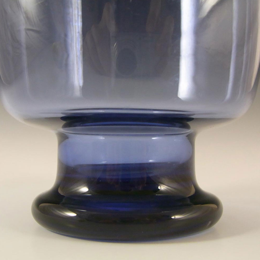 (image for) Holmegaard #290098 Per Lutken Blue Glass 'Safir' Vase - Signed - Click Image to Close