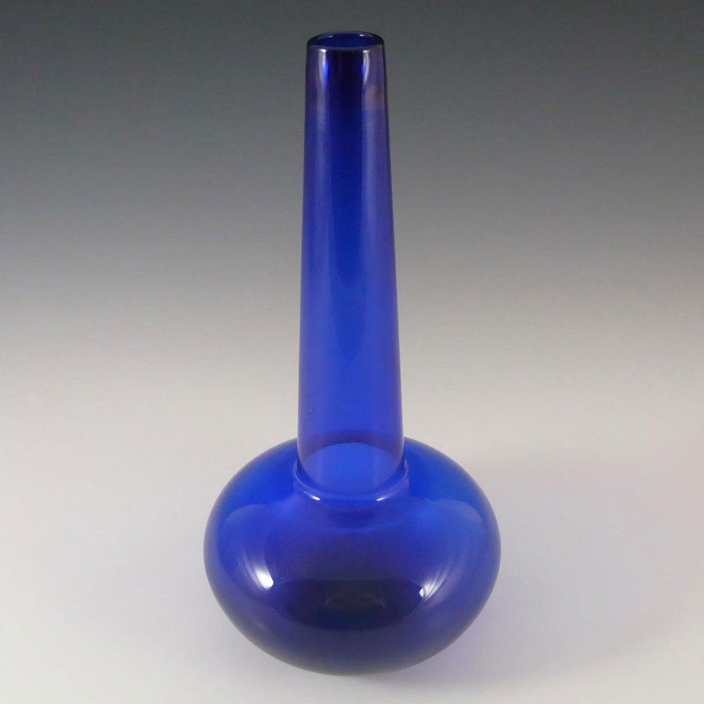 (image for) Holmegaard 'Timeglas' Blue Glass 9.75" Vase by Per Lutken - Click Image to Close