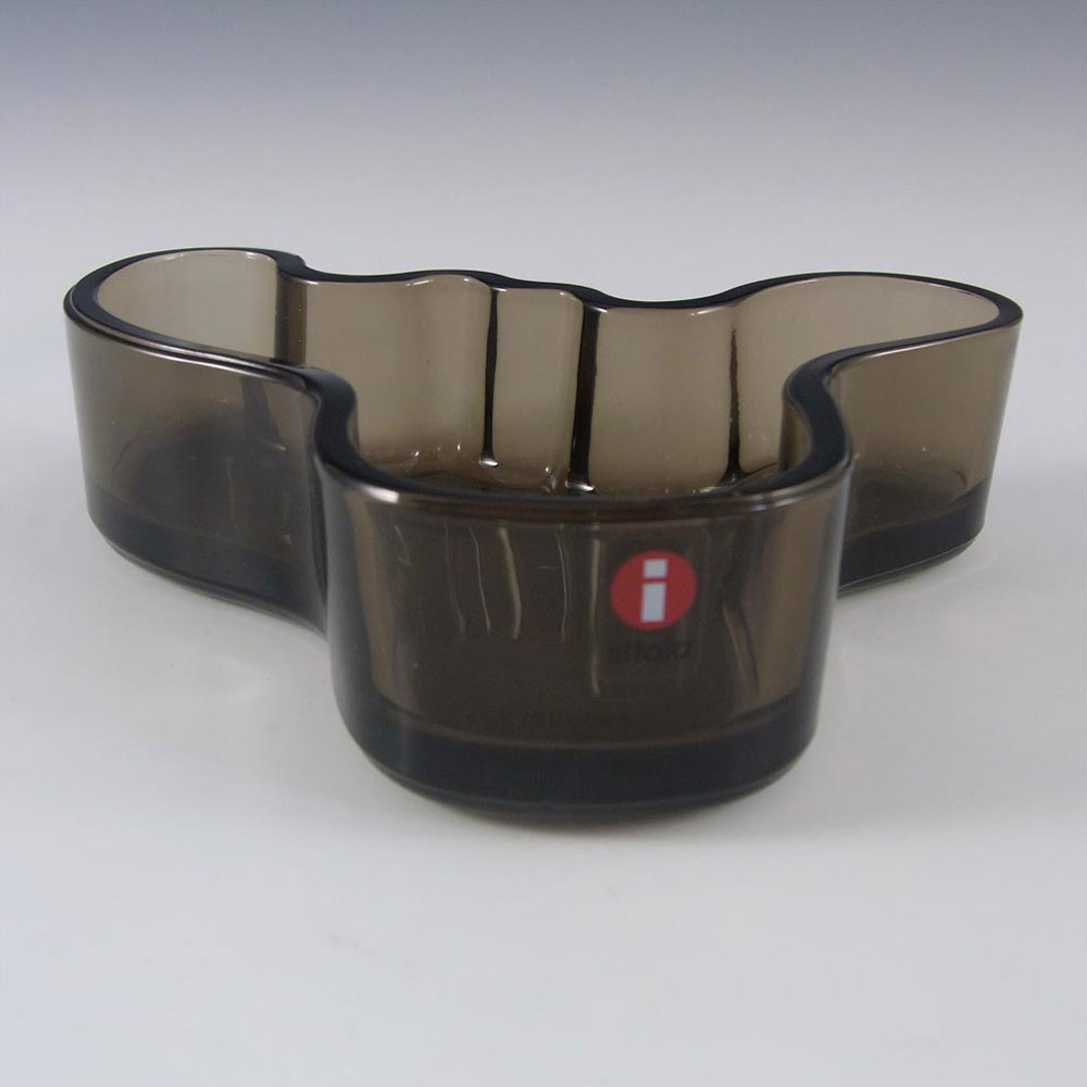 (image for) Iittala Alvar Aalto Brown Glass "Savoy" Bowl - Labelled - Click Image to Close