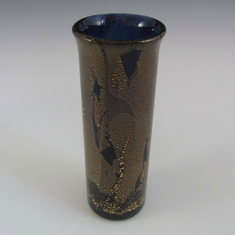 (image for) Isle of Wight Studio/Harris 'Azurene Gold' Glass Vase #1 - Click Image to Close