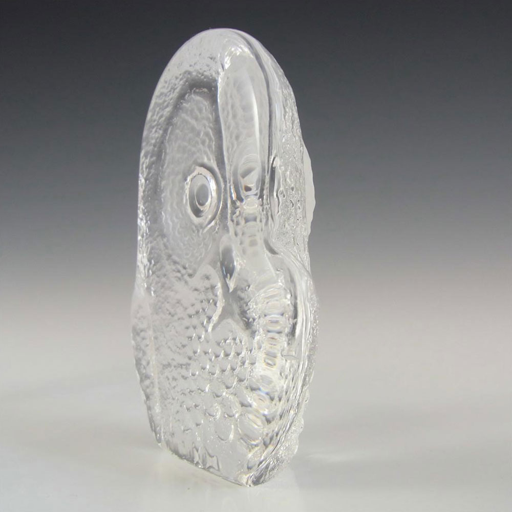 (image for) Mats Jonasson / Kosta #93056 Glass Owl Paperweight - Signed - Click Image to Close