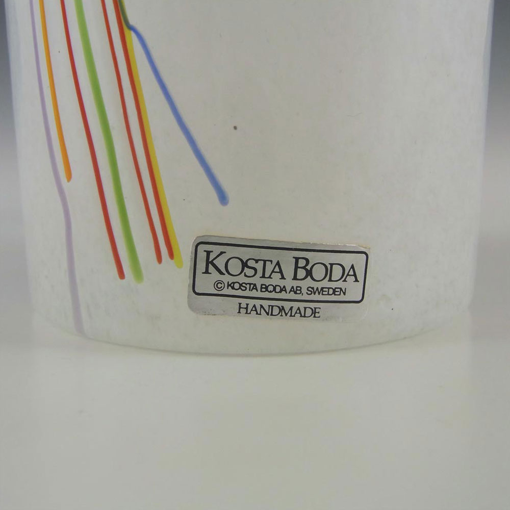 Kosta Boda Glass 'Rainbow' 10" Vase - Signed Bertil Vallien #48290 - Click Image to Close
