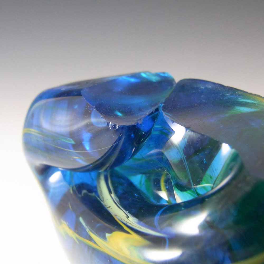 Mdina 'Blue Summer' Maltese Glass Knot Sculpture - Click Image to Close