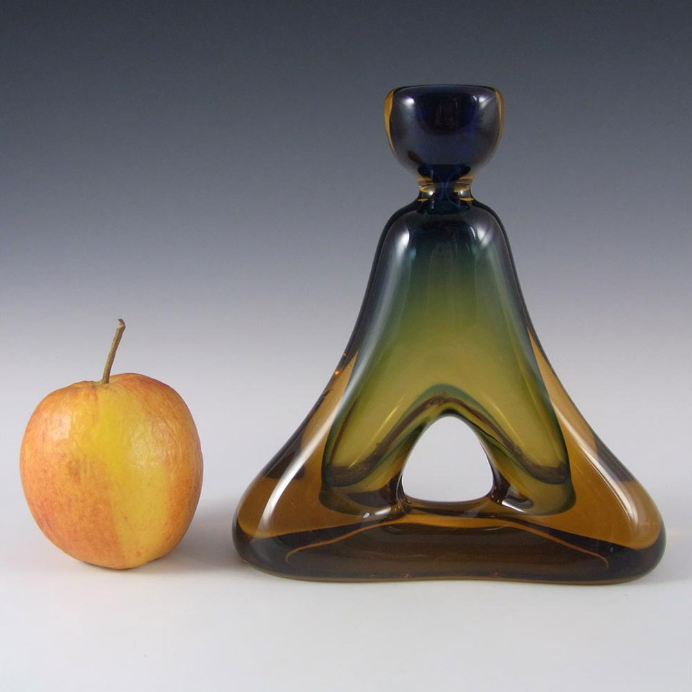 (image for) Mstisov Czech 1950s Glass Candlestick - Frantisek Zemek - Click Image to Close