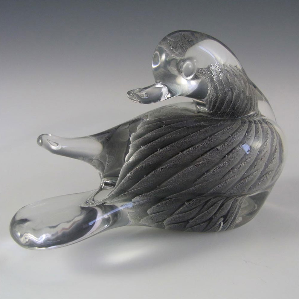 V. Nason & Co Murano Fumato Glass Bird Sculpture - Label - Click Image to Close