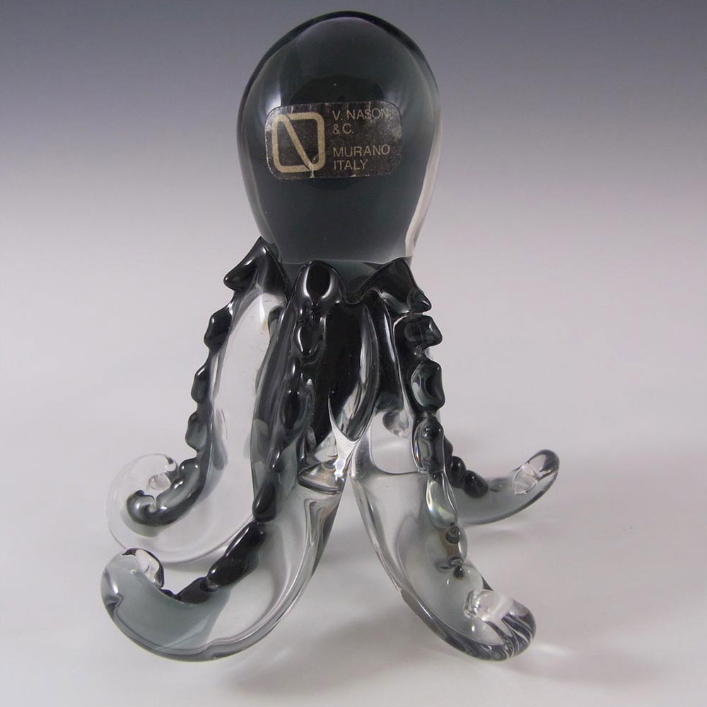 (image for) V. Nason & Co Murano Glass Octopus Sculpture - Label - Click Image to Close