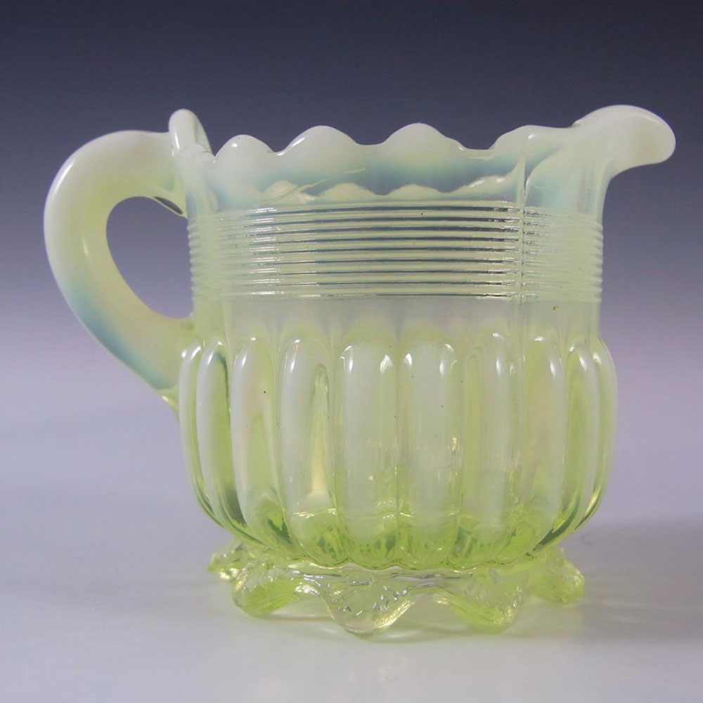 (image for) Davidson Primrose Pearline Glass 'Lady Caroline' Bowl + Creamer - Click Image to Close