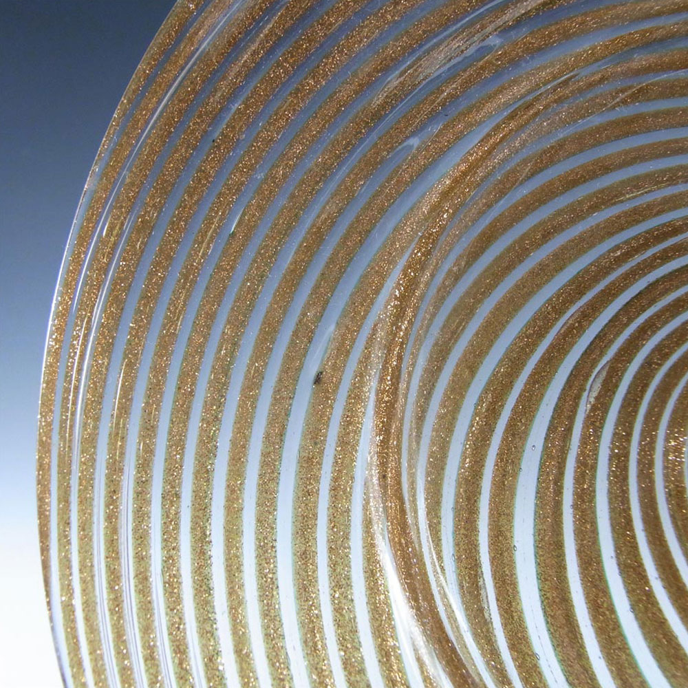 (image for) Salviati Copper Aventurine Murano Glass Plate - Click Image to Close