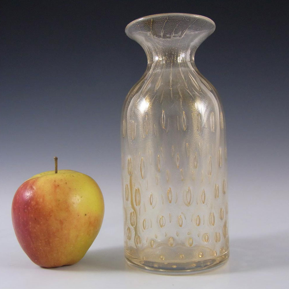 (image for) Archimede Seguso / Tiffany & Co Gold Leaf Glass Vase - Signed - Click Image to Close
