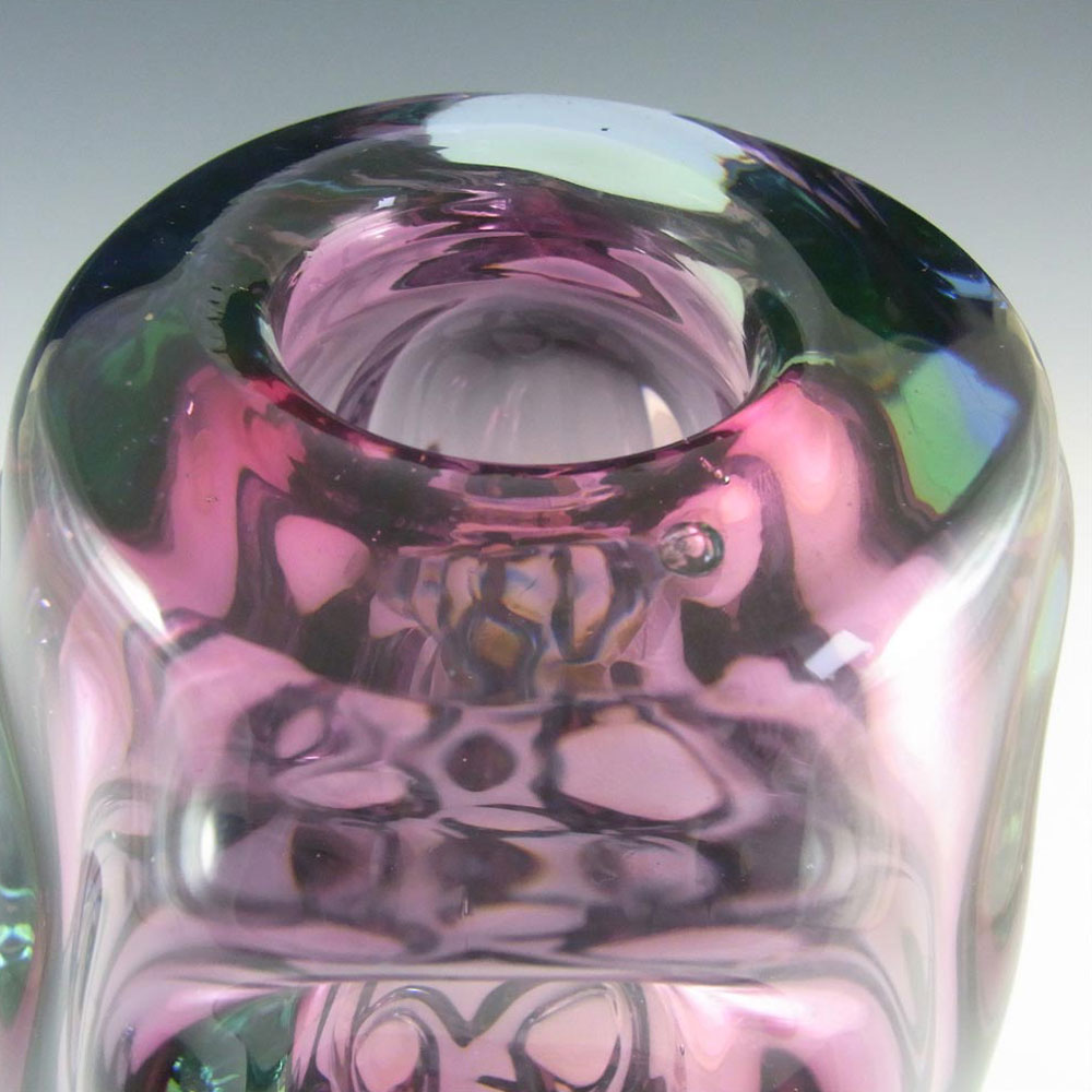 (image for) Skrdlovice #5988 Czech Purple & Blue Glass Vase by Jan Beránek - Click Image to Close