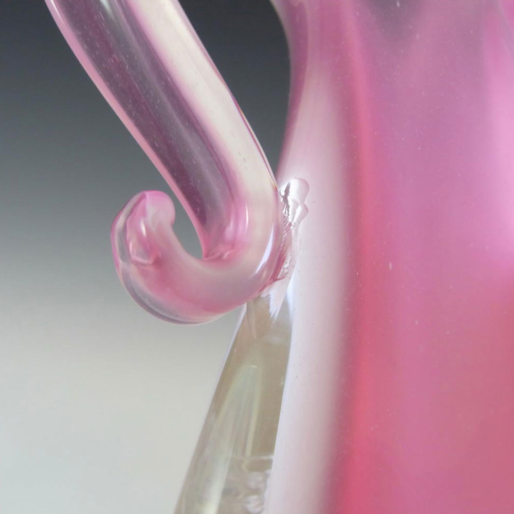 (image for) Oball Murano Pink + White Sommerso Glass Vase - Labelled - Click Image to Close
