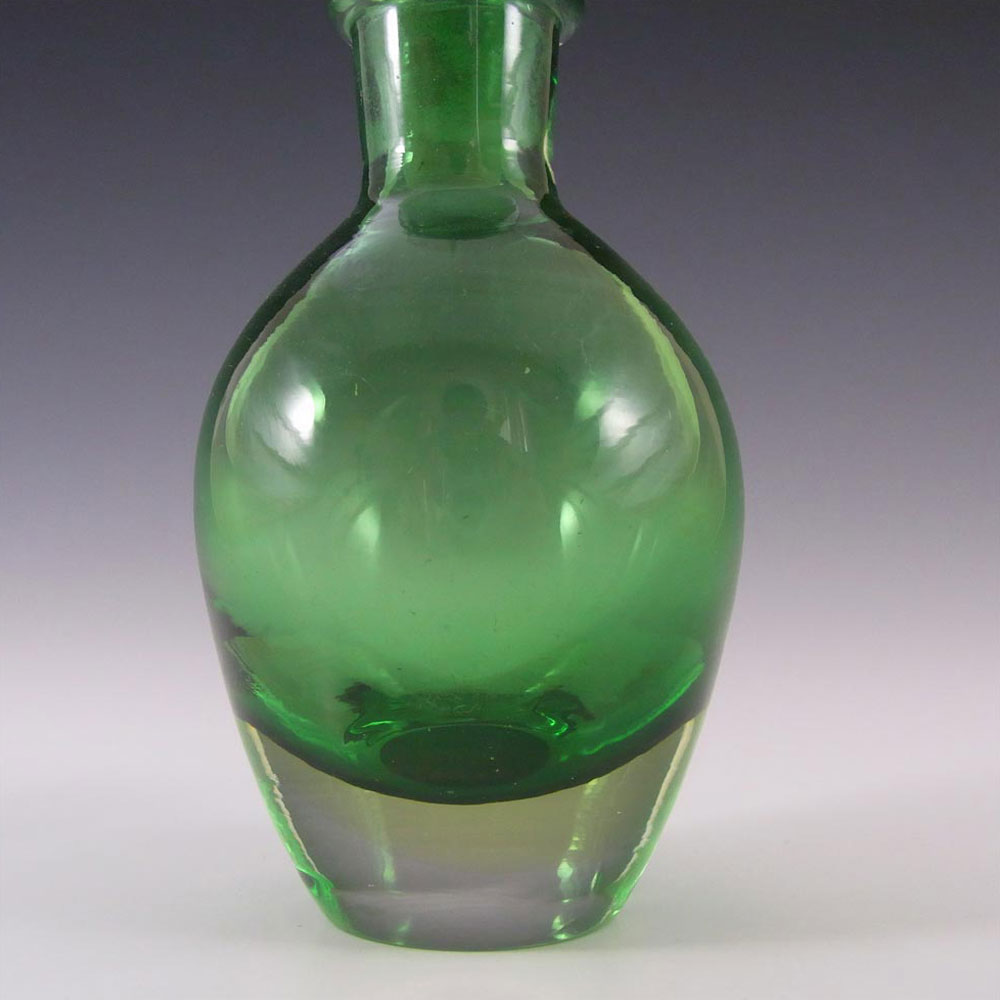 (image for) Murano Green + Yellow Sommerso Glass Decorative Bottle - Click Image to Close