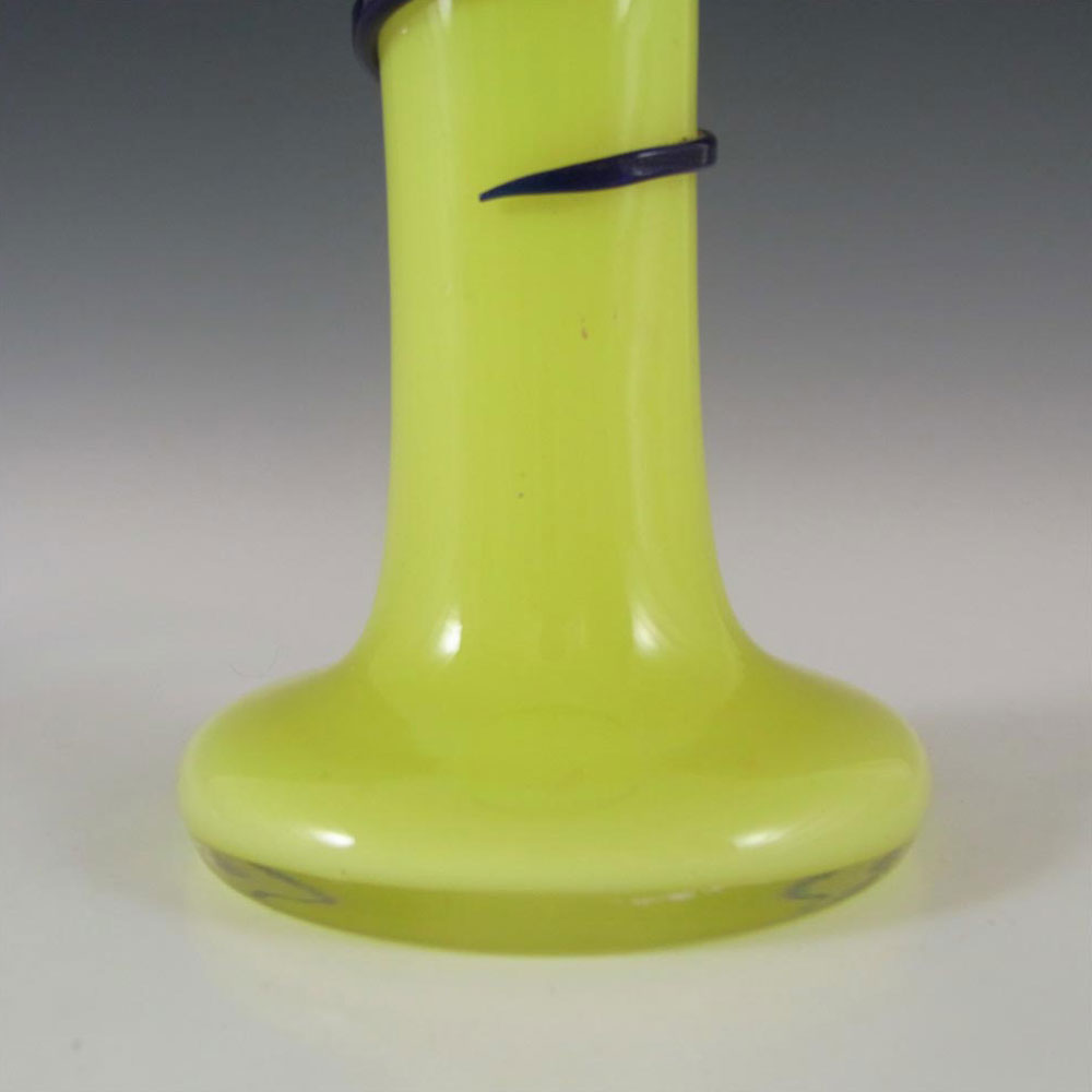 (image for) Welz Czech Art Deco Yellow & Blue Tango Glass Vase - Click Image to Close