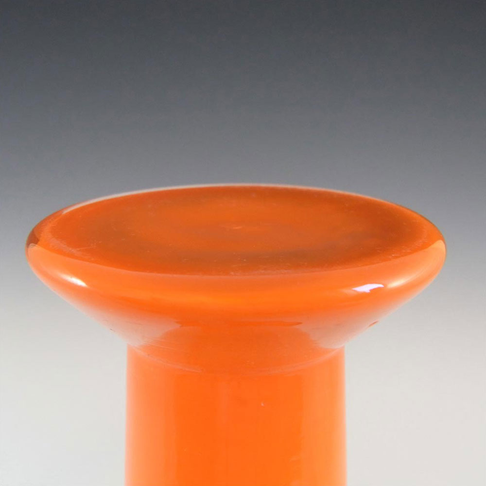 Czech/Bohemian 1930's Orange & Black Tango Glass Vase #2 - Click Image to Close