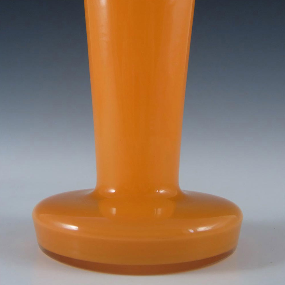 (image for) Welz Czech Art Deco Orange & White Tango Glass Vase - Click Image to Close