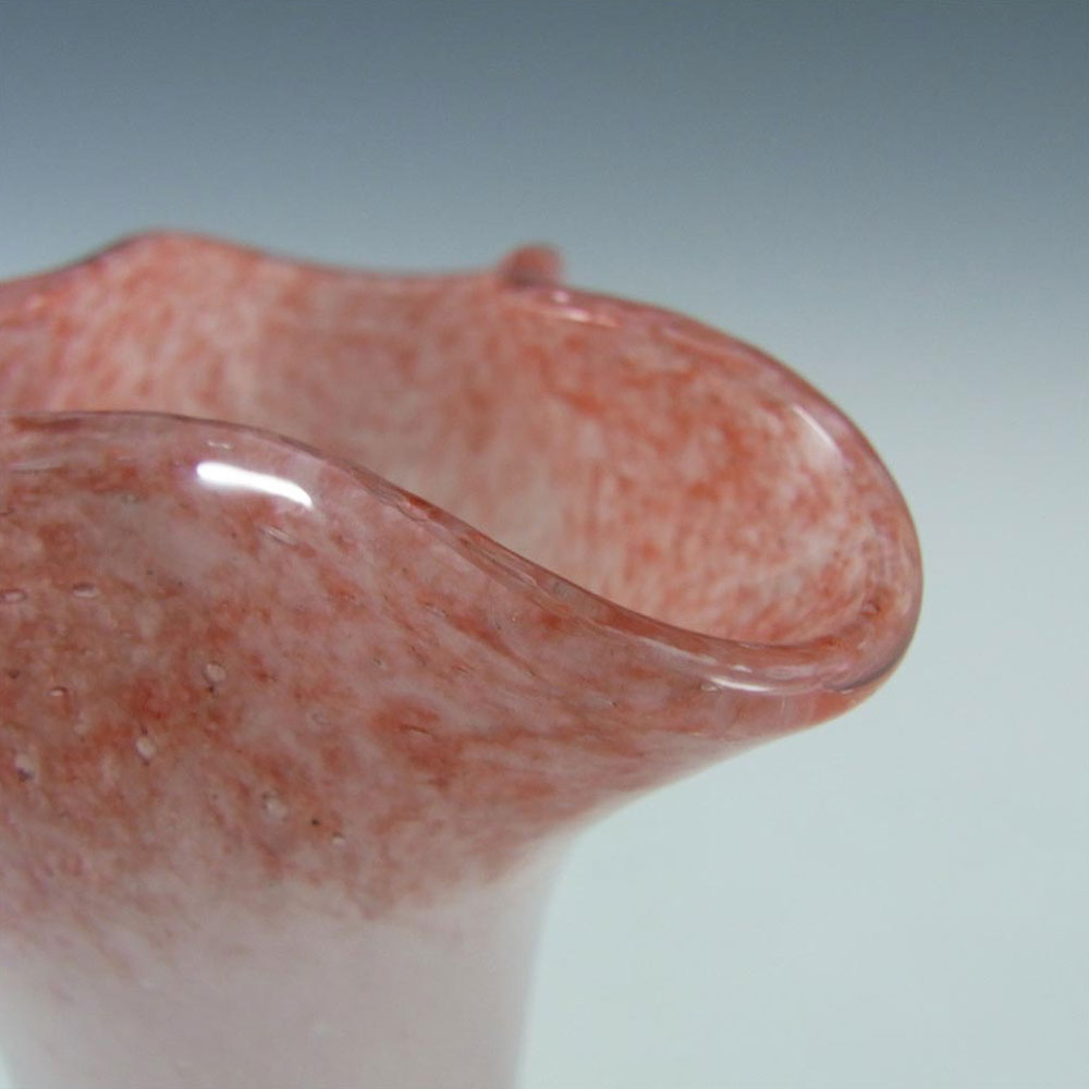 (image for) Vasart British Signed Pink Mottled Glass Vase V001 - Click Image to Close