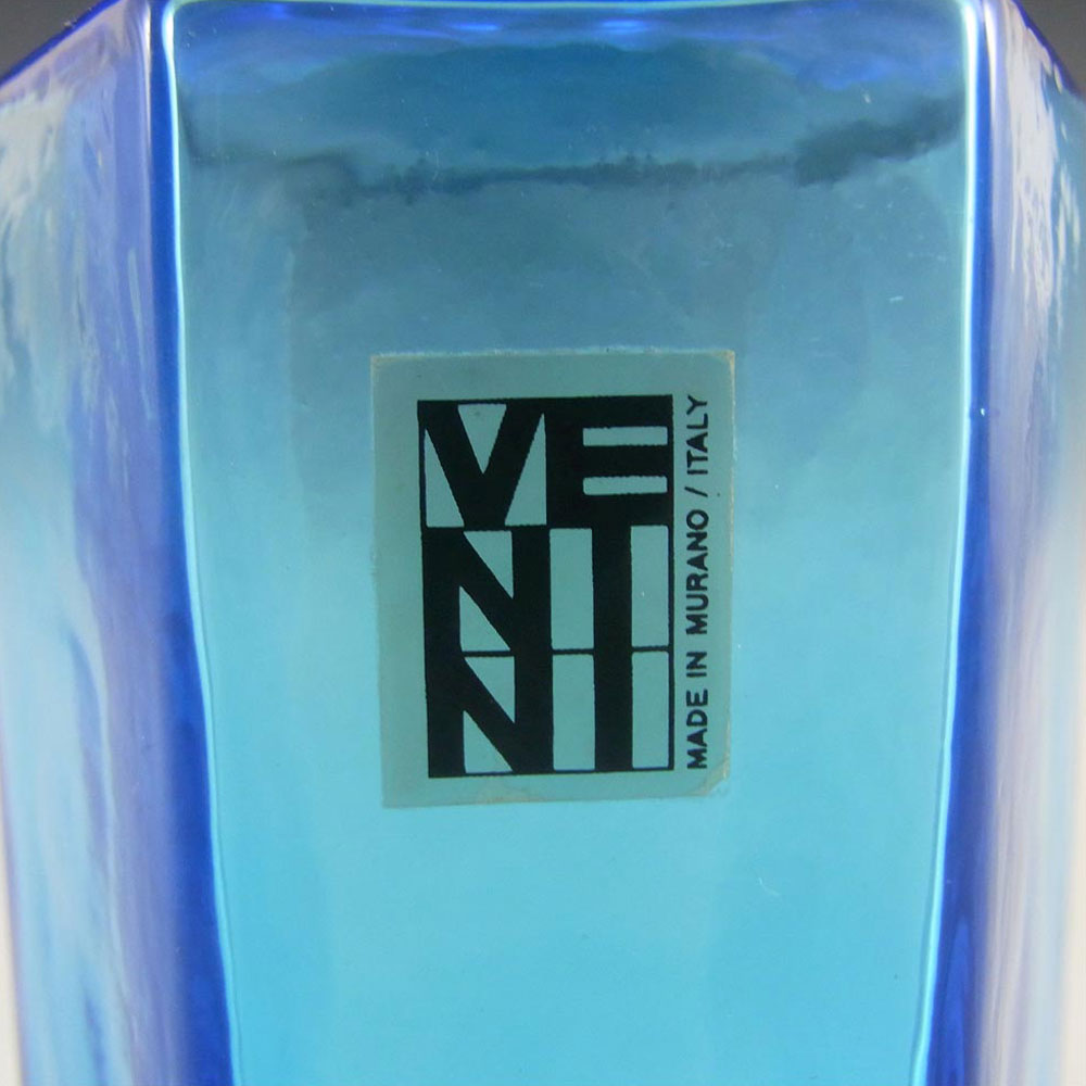 Venini Murano Blue Glass 'Vasetti' Vase - Signed '79 - Click Image to Close
