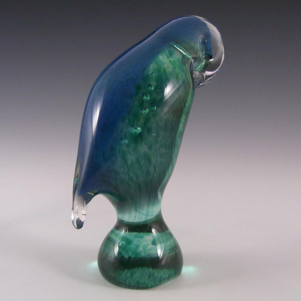 (image for) RARE Wedgwood Blue & Green Glass Parrot Paperweight - Click Image to Close