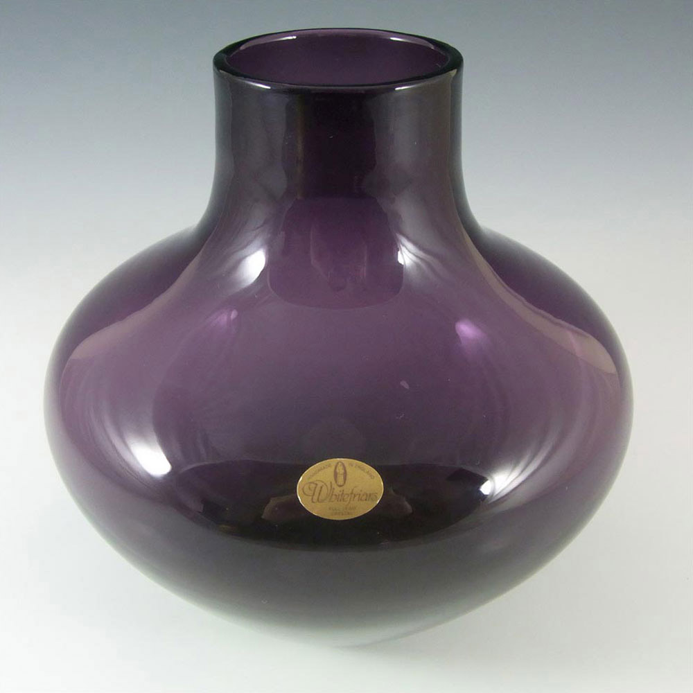 Whitefriars #9599 Baxter Purple / Amethyst Soda Glass Vase - Click Image to Close