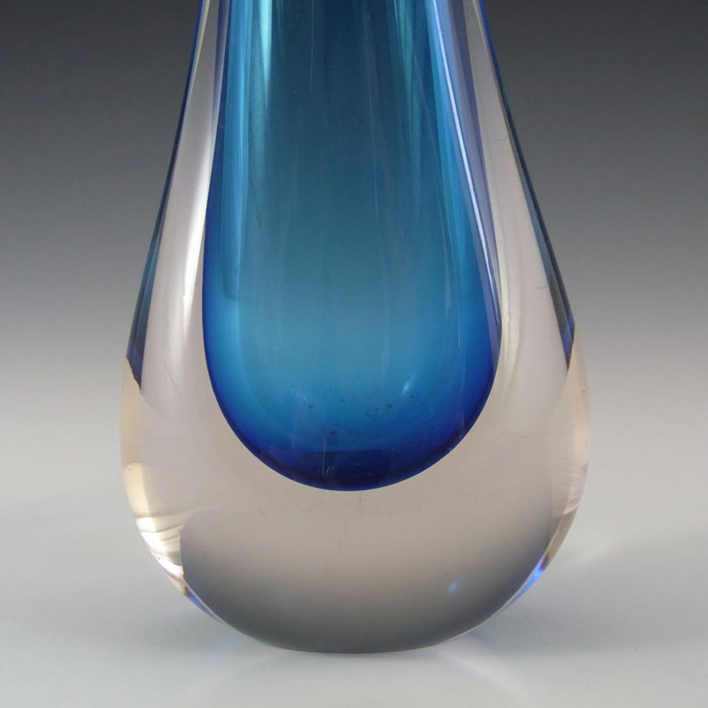 Whitefriars #9571 Kingfisher Blue Glass Teardrop Vase - Click Image to Close