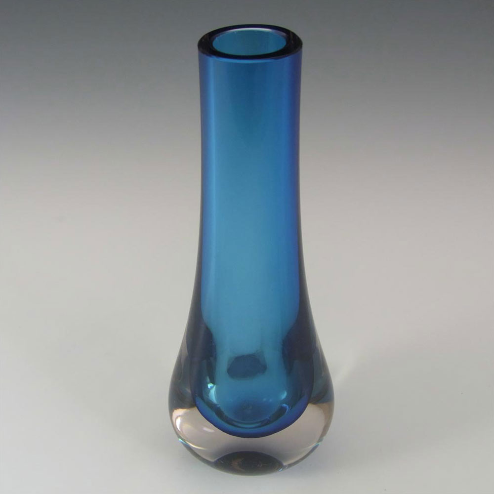 Whitefriars #9571 Baxter Kingfisher Blue Glass Teardrop Vase - Click Image to Close
