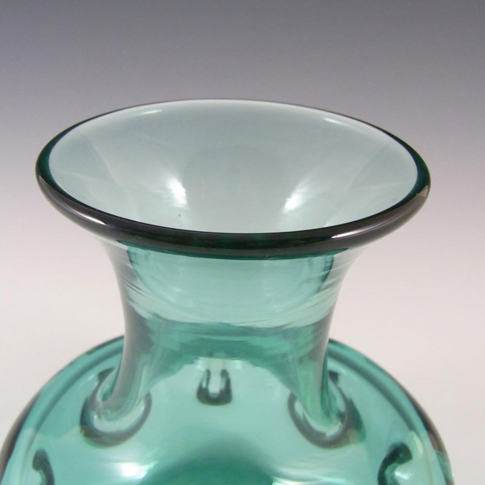 (image for) Whitefriars #9865 Vintage Aqua FLC Glass Dimpled Vase - Click Image to Close