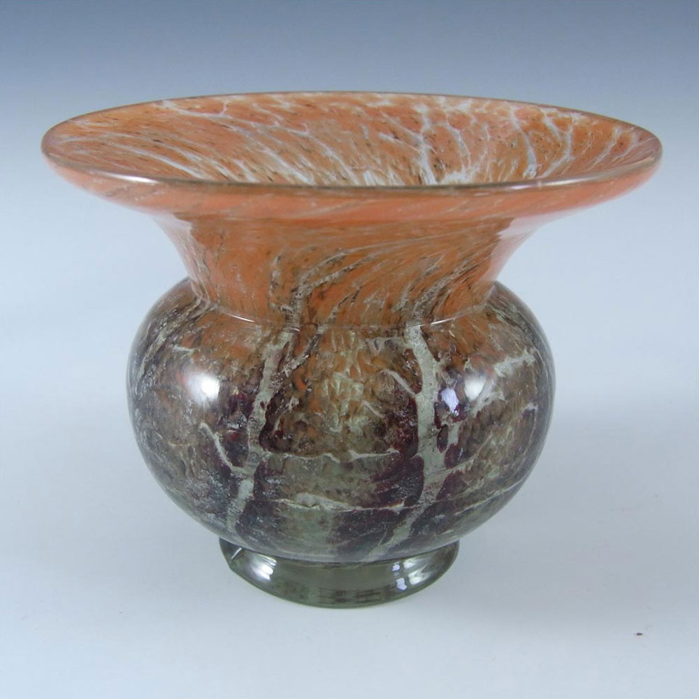 (image for) WMF Ikora 1930's Art Deco German Orange Glass Vase - Click Image to Close