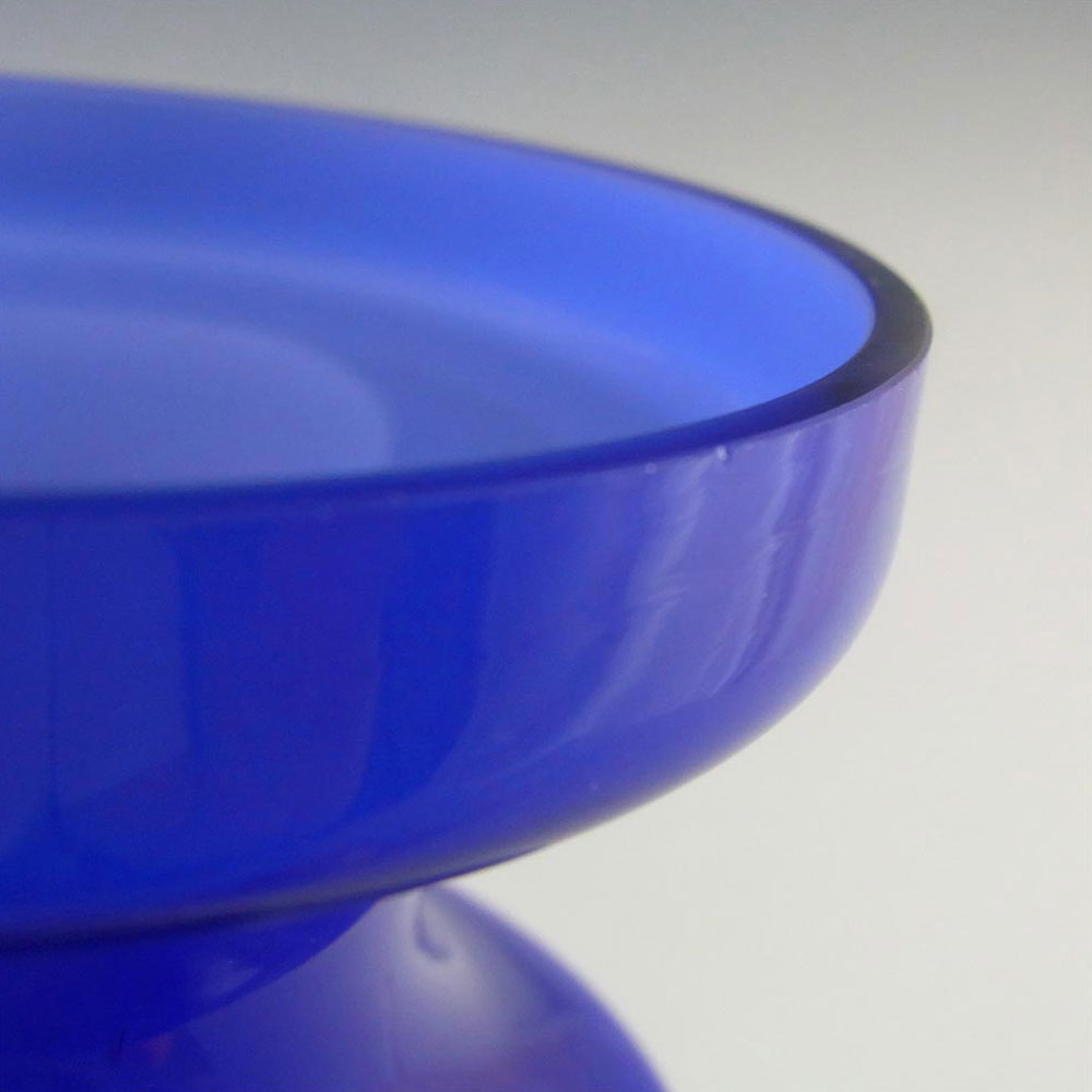 Alsterfors #S5014 Blue Cased Glass Vase Signed P. Ström '67 - Click Image to Close