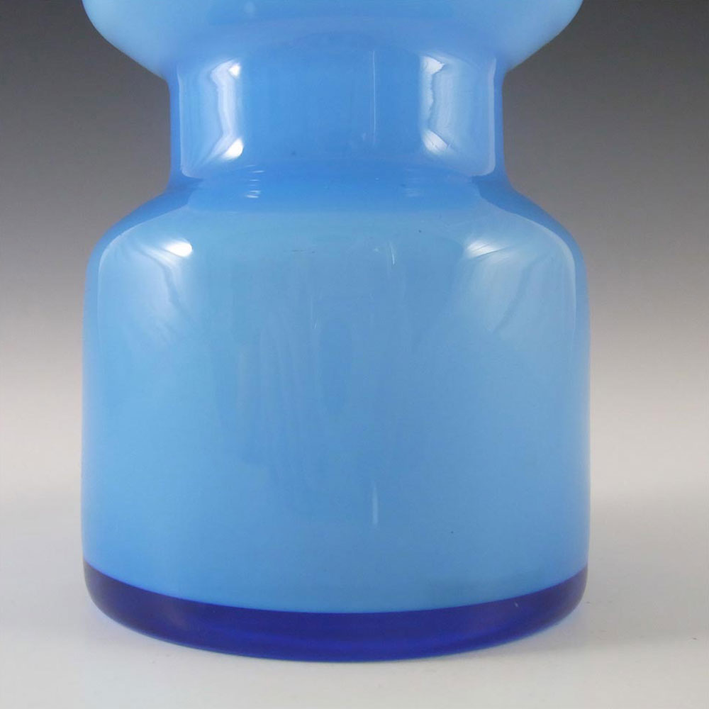 (image for) Scandinavian / Swedish Blue Cased Glass Hooped Vase - Click Image to Close