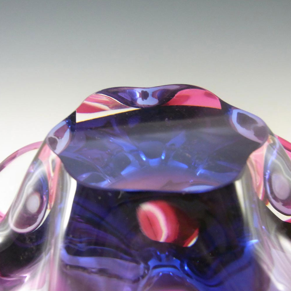Chřibská #240/5/20 Czech Pink & Purple Glass Bowl by Josef Hospodka - Click Image to Close