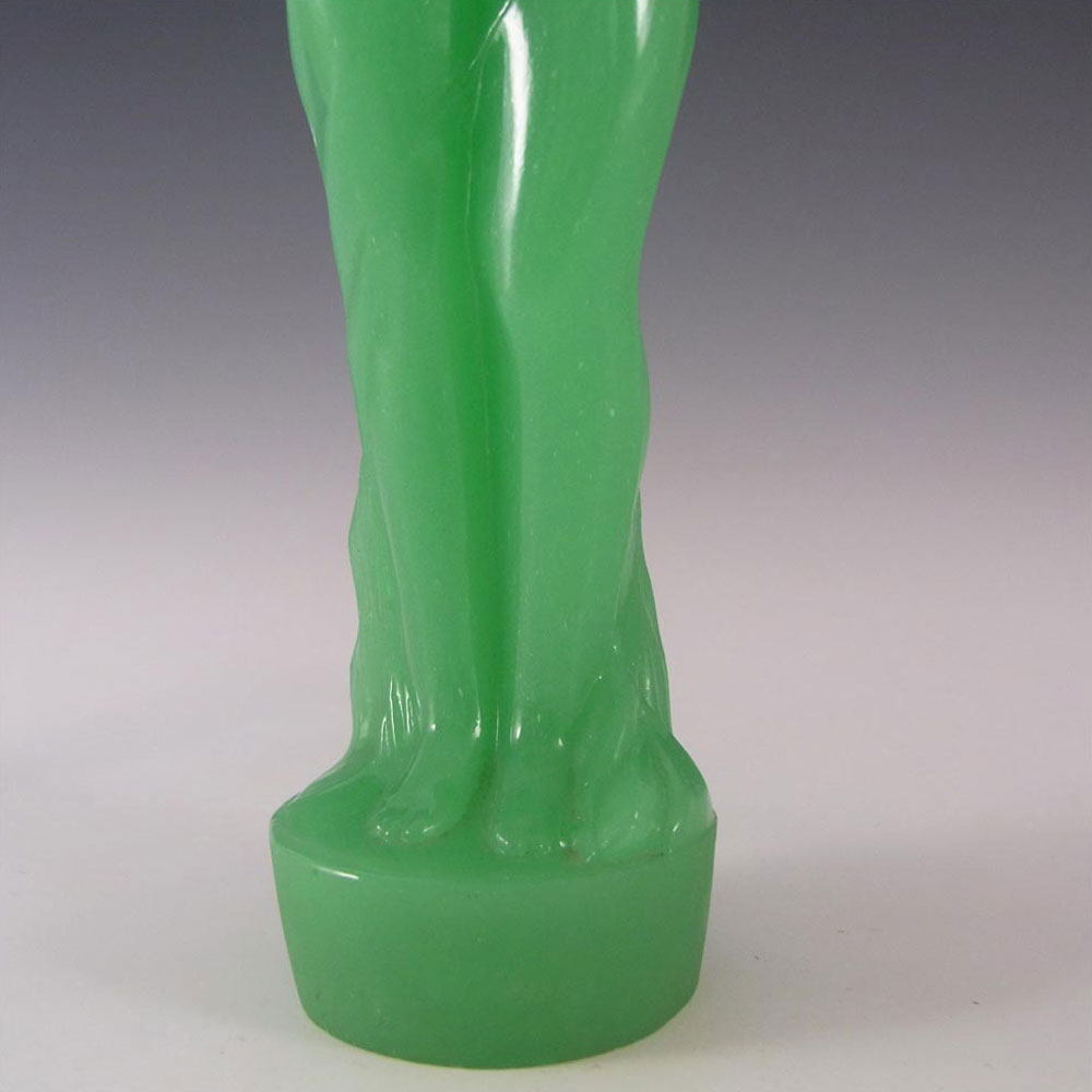 Jobling #2541 Art Deco Uranium Jadeite Green Glass Nude Lady Figurine - Click Image to Close