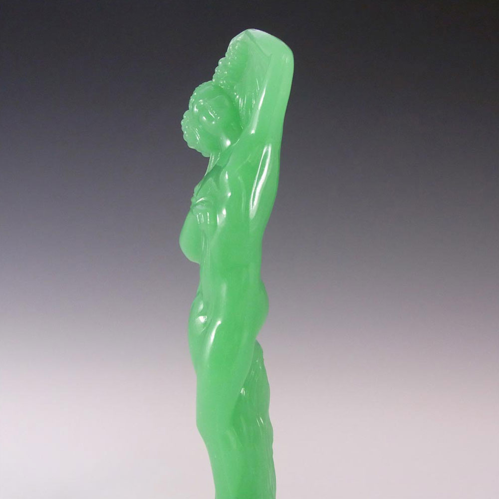 (image for) Jobling #2541 Art Deco Uranium Jadeite Green Glass Nude Lady Figurine - Click Image to Close