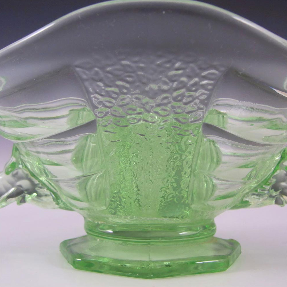 (image for) Sowerby #2614 Art Deco 1930's Green Glass Elephant Bowl - Click Image to Close