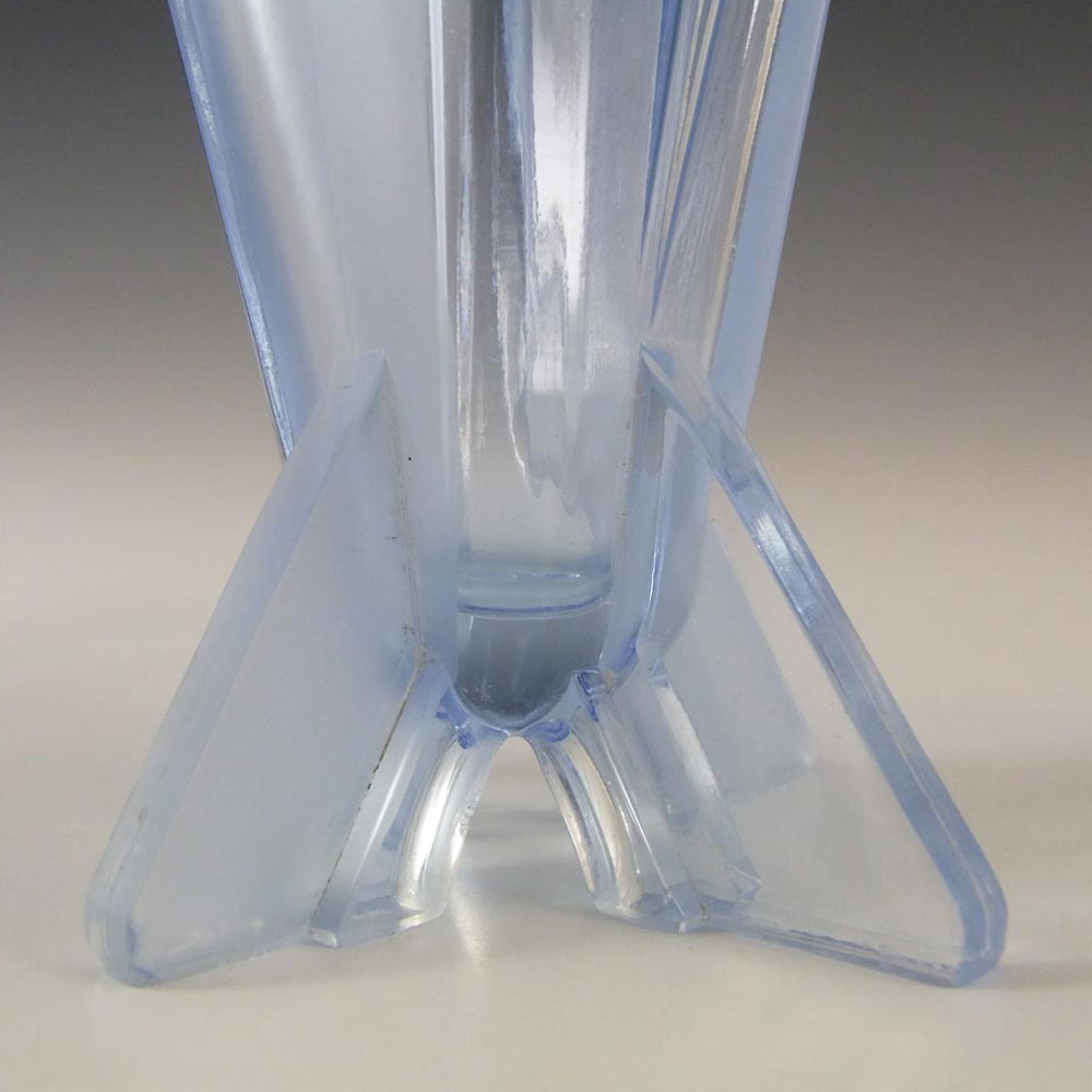 (image for) Stölzle #19249 Czech Art Deco 1930's Blue Glass Vase - Click Image to Close