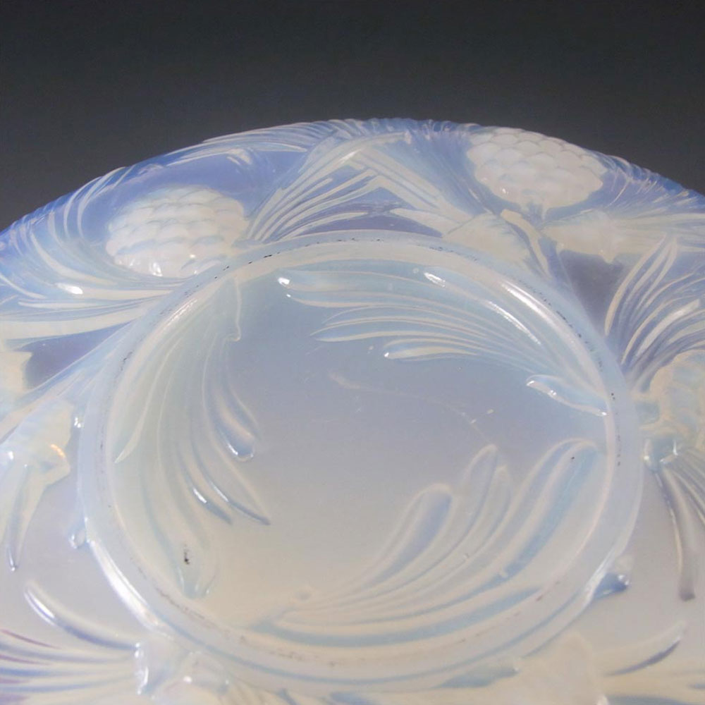 Jobling #5000 Art Deco Opaline/Opalescent Glass Fircone Bowl - Click Image to Close