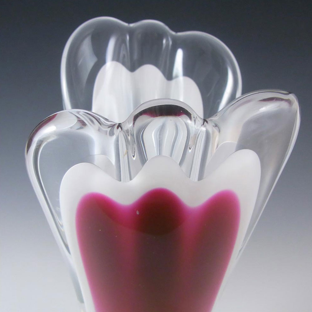 (image for) SIGNED Large Flygsfors Coquille Glass Vase - Paul Kedelv - Click Image to Close