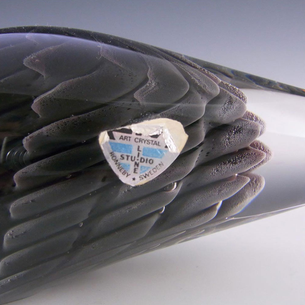 (image for) FM Konstglas/Marcolin Fumato Glass Bird - Signed & Label - Click Image to Close