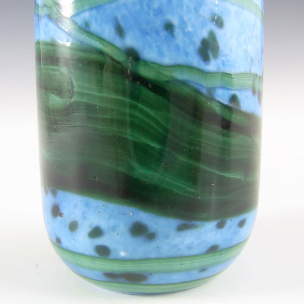 Gozo Maltese Glass 'Seaweed' Vase - Signed + Labelled - Click Image to Close