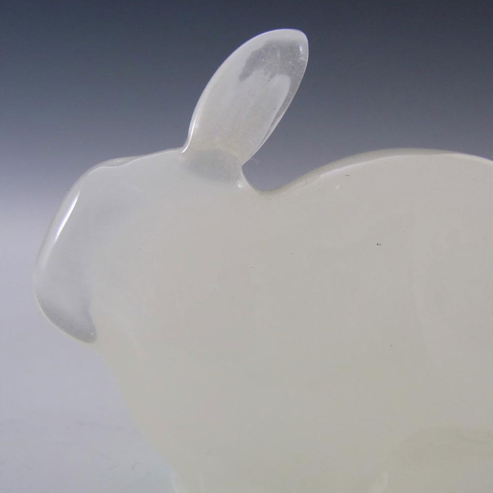 (image for) Hadeland Opaline Glass Rabbit Paperweight - Marked - Click Image to Close