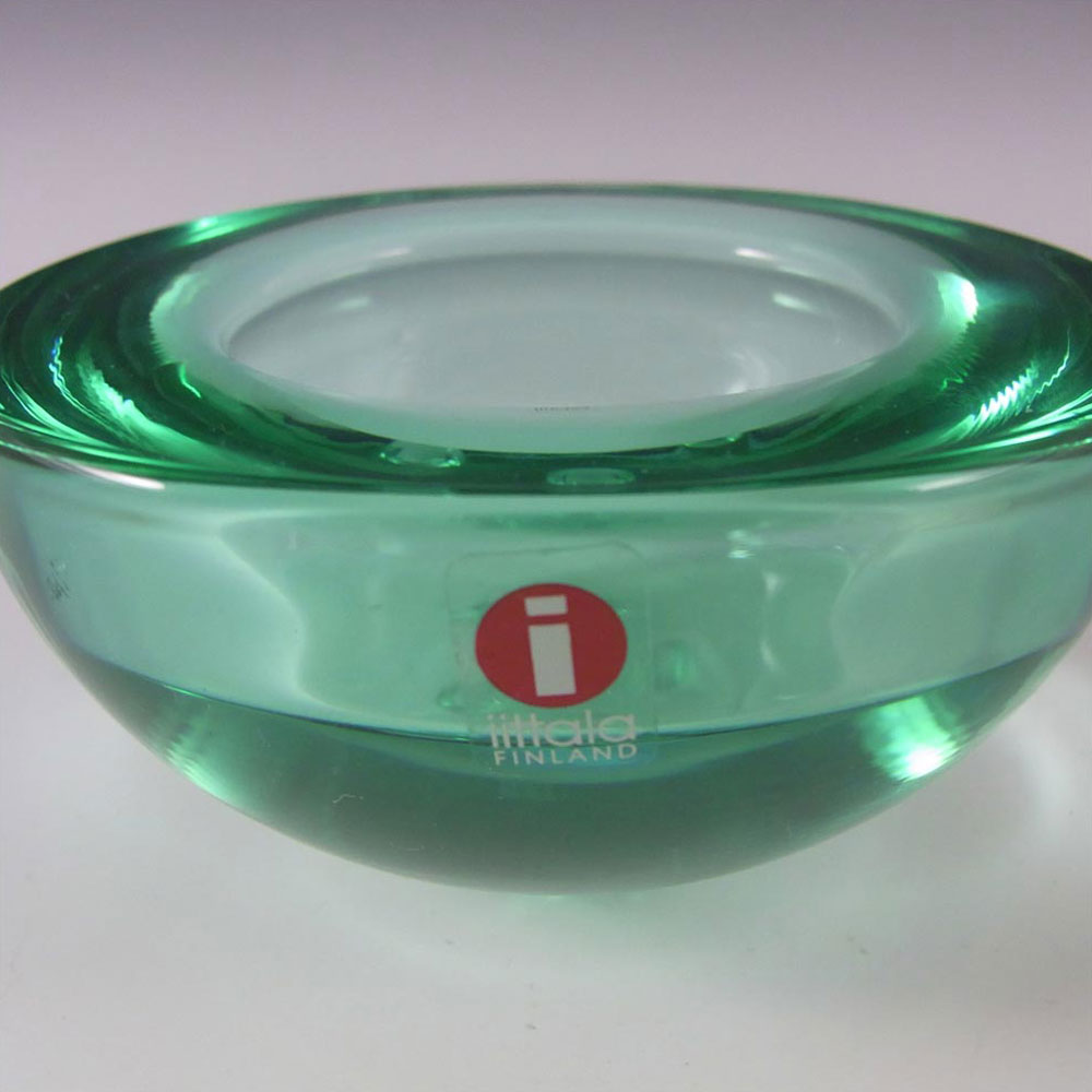 (image for) Iittala Green Glass Annaleena Hakatie Candle Votive/Bowl - Click Image to Close