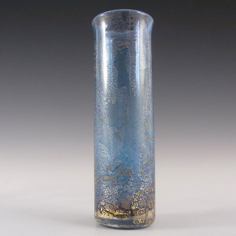 Isle of Wight Studio / Harris 'Azurene Azure' Glass Cylinder Vase