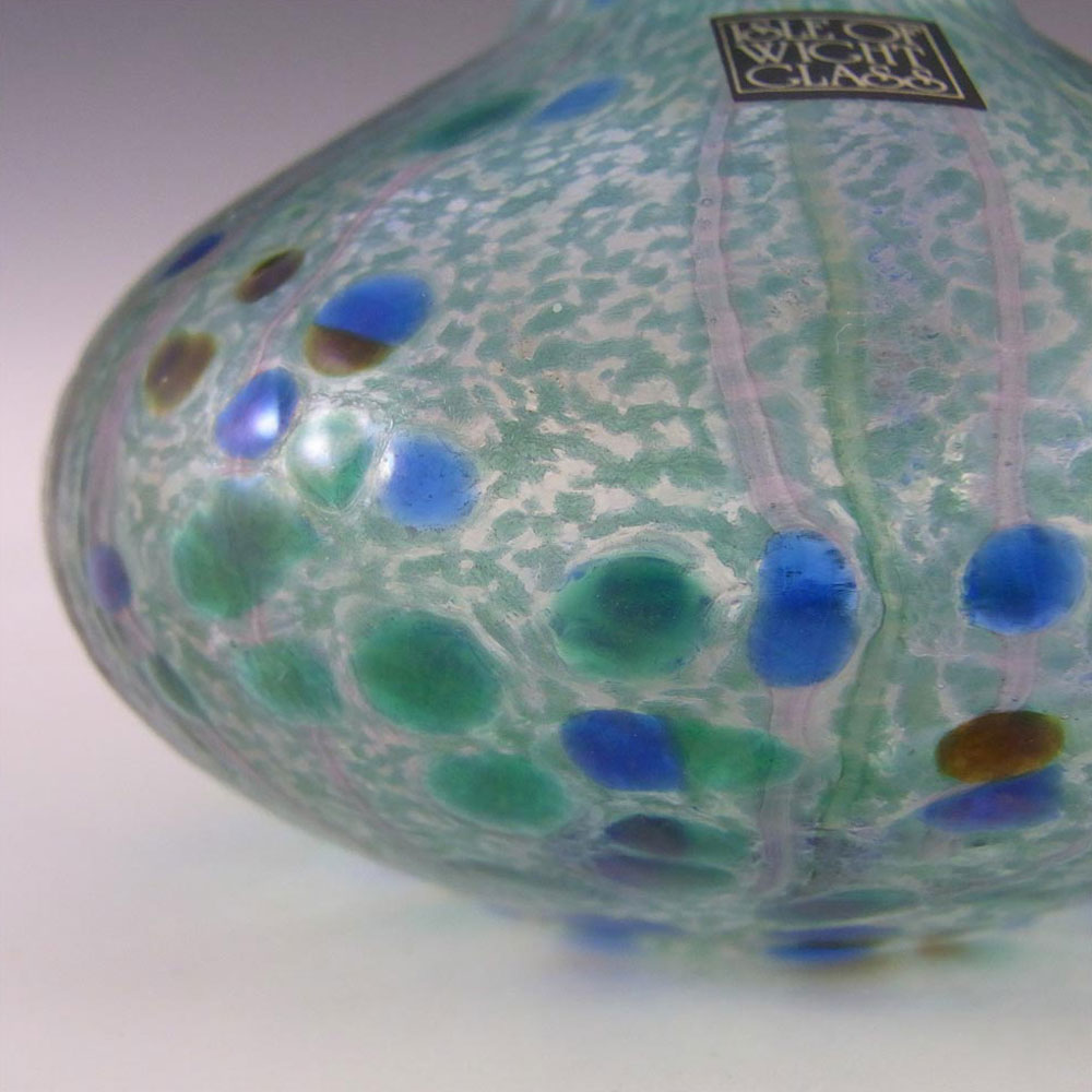 (image for) Isle of Wight Studio / Harris 'Summer Fruits' Blue Glass Vase - Click Image to Close
