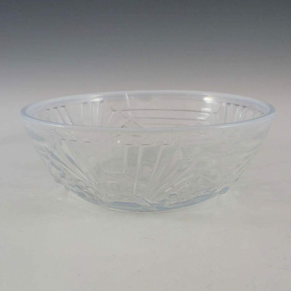 Jobling #6000 Art Deco Opaline/Opalescent Glass Flower Bowl - Click Image to Close
