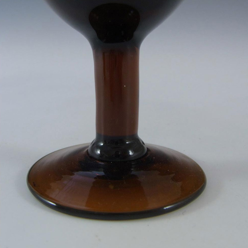 (image for) Mary Gregory Bohemian Hand Enamelled Amber Glass Goblet - Click Image to Close