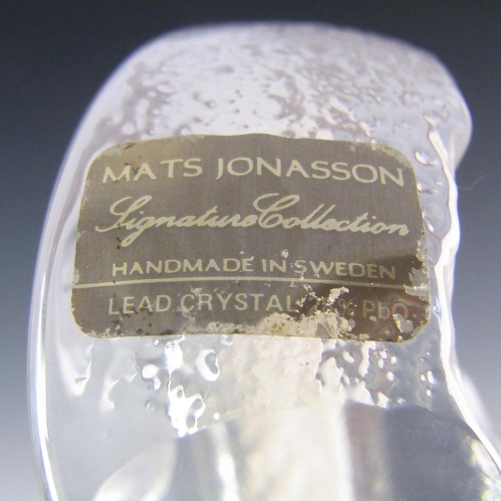 Mats Jonasson #9204 Glass Blue Tit Bird Paperweight - Signed - Click Image to Close
