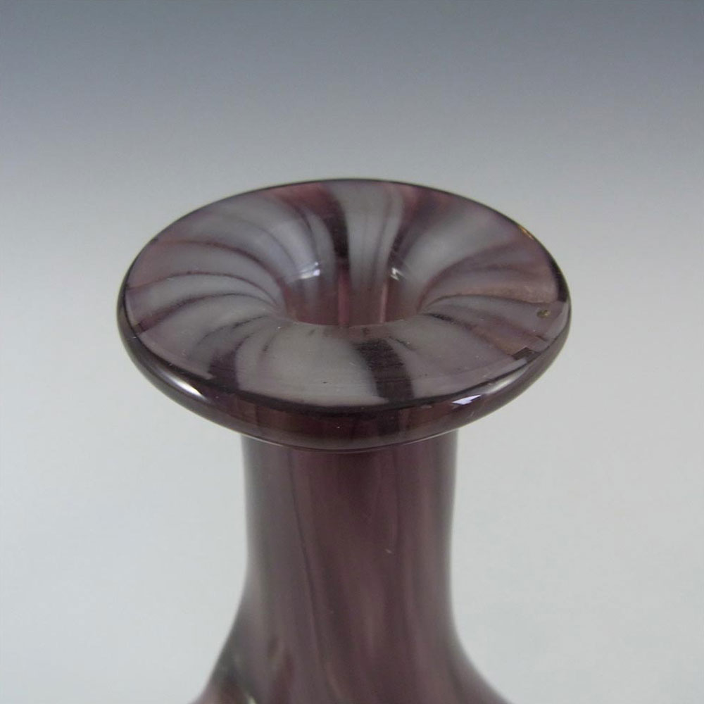 (image for) Mtarfa Maltese Organic Purple & White Glass Vase - Signed - Click Image to Close