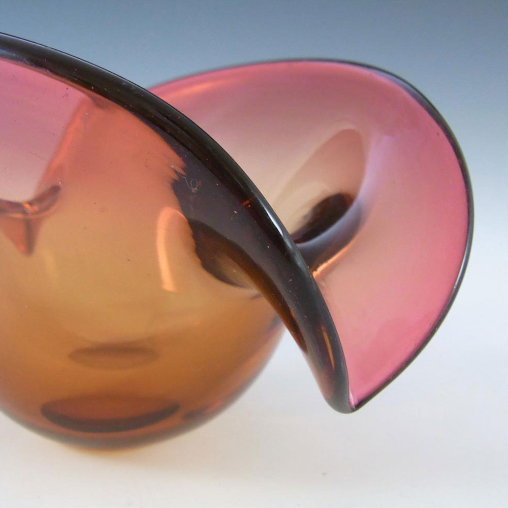 Seguso Dalla Venezia Murano Pink Glass Clam Bowl/Vase #1 - Click Image to Close