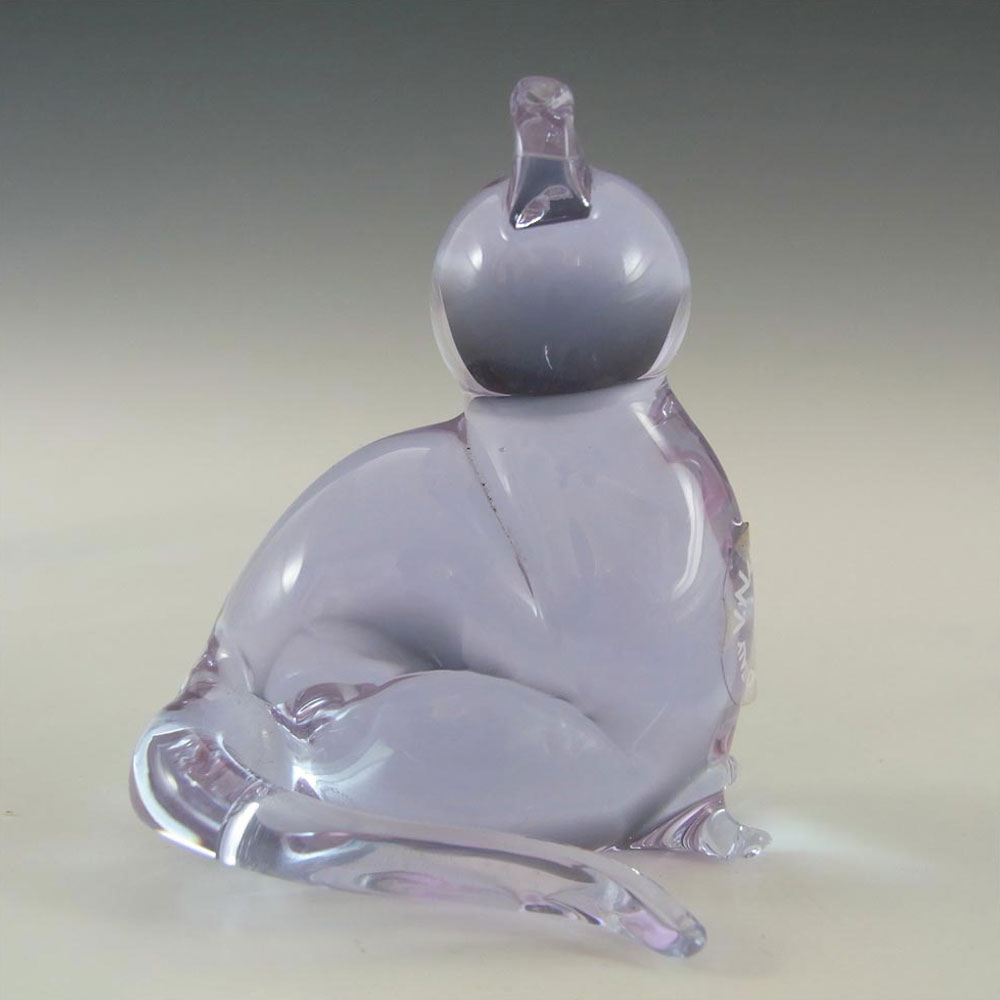 (image for) V. Nason & Co Murano Neodymium Glass Cat - Signed - Click Image to Close