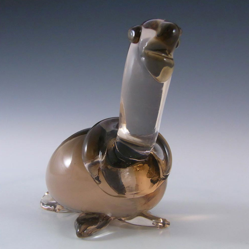 (image for) V. Nason & Co Murano Amber Glass Tortoise Sculpture - Signed - Click Image to Close